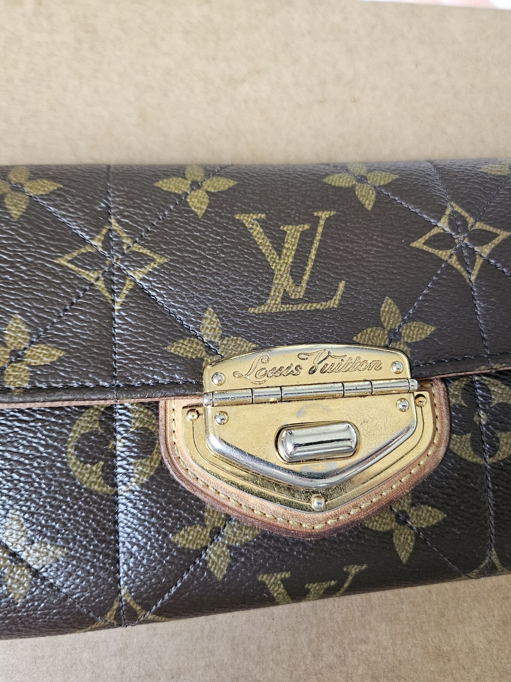 Louis Vuitton Monogram Quilted Clutch Wallet - Brown/Gold